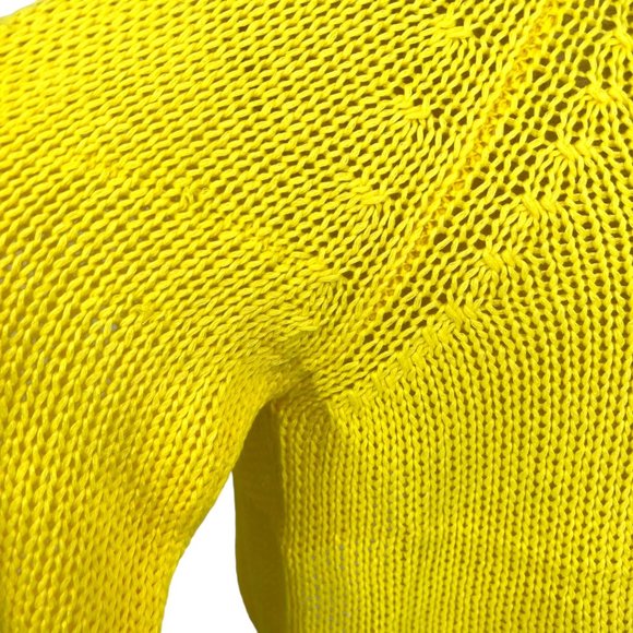 Ekklesia Wide Neck Cropped Sweater Yellow Size S/M NWT - Picture 5 of 8